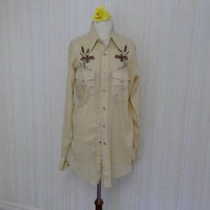 Tan lightweight western mens shirt